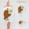 3dRose 22x30 Bath Hand Pool Towel - Vegan Gifts Vegans Gift Idea Vegan Humor Funny Thanksgiving Turkey TDSwhite – Thanksgiving