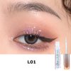 HEXZE Liquid Glitter Eyeshadow, Metallic Glitter Shimmer Eye Looks Waterproof Long Lasting Quick-Drying Sparkling Eye Shadow Makeup (2g) L01