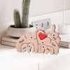 Personalized Wooden Bear Puzzle with 2-8 Names Custom Family Name Puzzle Customized Wooden Puzzle Gifts for Christmas