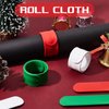 Holiday White Red and Green Flip Wraps Silicone Covered Metal Strips Flip 1 x 9 Inch Wrapping Paper Holder Poster Holder Paper Roll Holder Stabilizer Slap Bands for Storage Organization (12 Pieces)