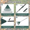 ORIENTOOLS Garden Leaf Rake, Garden Rake with Adjustable Extendable Steel Tube 43 to 66 Inches, Lightweight Yard Rake, with 26 Tines, Rakes for Leaves Lawns Yard Shrub (Black Handle)