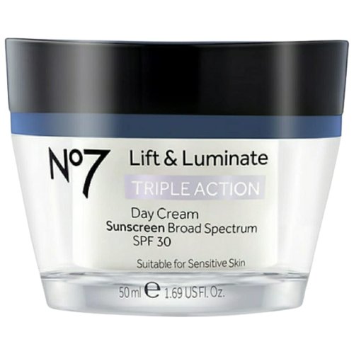 No7 Lift and Luminate Triple Action Face Cream - Day and Night Bundle - 1.69 fl oz Each - Hypoallergenic Day and Night Cream by No 7 - SPF 30 in Day Cream