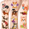 65 PCS Dog Temporary Tattoos for Party Supplies, Cat Tattoo Stickers for Birthday Parties, Chistmas Tattoos Party Favor, Waterproof Birthday Halloween Tattoos. (Dog)
