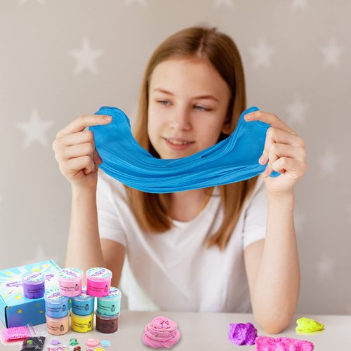 9 Packs Butter Slime Kit, Super Soft, Non-Sticky Stress Relief Toy, Party Favors and Birthday Gift for Boys and Girls