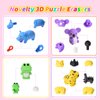 Kaemi 46Pcs Animal Erasers for Kids Desk Pets Pencil Erasers Puzzle Erasers Animals Bulk 3D Erasers Take Apart Erasers Toys for Party Favors Treasure Box Games Prizes