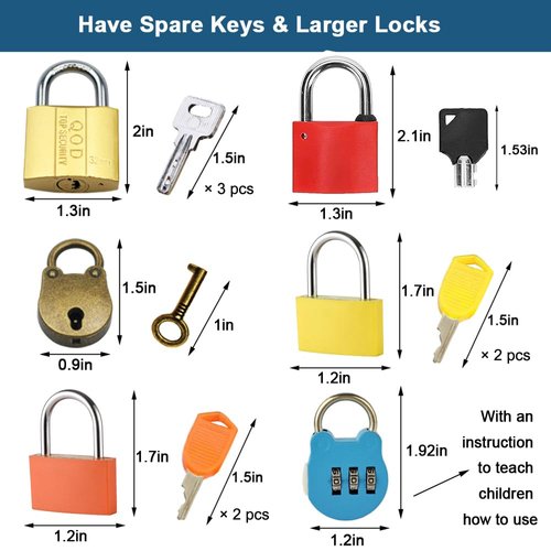 Inslat Montessori Lock and Key Toy Set for Toddlers, Montessori Educational STEM Lock Toys Matching Games Lock Set with Wooden Tray for 3 4 5 Year Old Kids