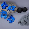 hopsupRC RC Straps Tall Battery Hold-Downs Upgrades Part for X-Maxx 6S 8S,Aluminium Tall Battery Holder Mount Hold Down Hops Up,Navy Blue