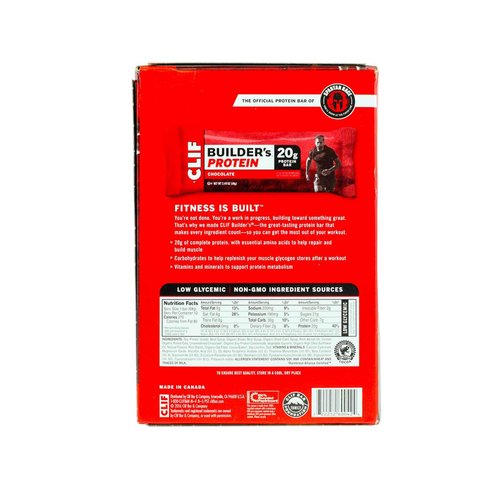 Clif Bar Builder's Protein Bars, Chocolate, 12 ct