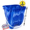 Matty's Toy Stop Beach Gear 7" Plastic Castle Mold Sand Buckets (Pails) Blue Swirl & Purple Swirl Party Set Bundle - 2 Pack