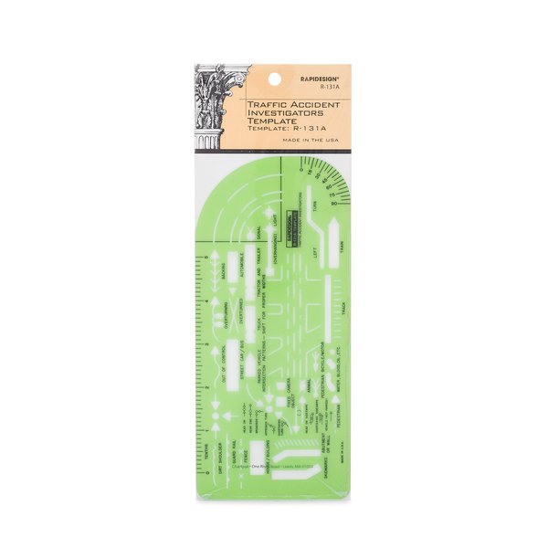 Rapidesign Traffic Accident Investigator Medium-Size Template, 1 Each (R131A)