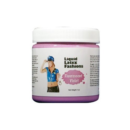 Liquid Latex Fashions- Ammonia Free Halloween Fluorescent Violet Body Paint, Ideal for Artwork, Theater, Parties, School Plays, Cosplays and Concerts- 8 oz