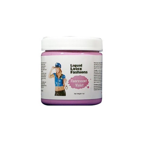 Liquid Latex Fashions- Ammonia Free Halloween Fluorescent Violet Body Paint, Ideal for Artwork, Theater, Parties, School Plays, Cosplays and Concerts- 8 oz