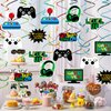 MIAHART 34 Pieces Video Game Party Hanging Swirls Decorations Foil Ceiling Streamers for Video Game Themed Birthday Party Decorations
