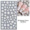 White Flower Nail Art Sticker Decals 5D Self-Adhesive Luxurious Nail Art Decoration Exquisite Pattern Nail Art Supplies White Feather Lace Flower Leaf Carving Design DIY Acrylic Nail Art, 3 Sheet