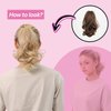 JUVABUN Claw Clip Wavy Ponytail Extension 10" -Light Brown| Hair Extension Clips | Synthetic Ponytail Extension | Wavy Hair Extensions | Washable Realistic And Synthetic | Light Brown