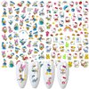 Cartoon Nail Art Stickers Cute Cartoon Nail Decals 3D Self-Adhesive Nail Art Supplies Designer Nail Stickers for Women Kids Girls Manicure Acrylic Nails Decoration Accessories 7 Sheets