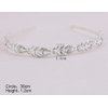 Wedding Party Rhinestone Flower Crown Headband Hair Band Bridal Crystal Headpiece Headdress Hair Accessories for Brides and Bridesmaids (Silver)