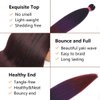 FAYETA Ombre Pre Stretched Braiding Hair, 28''-8 packs Silky Color Blend Braid Hair Extensions, 100% Kanekalon Synthetic Crochet Hair Braids, Yaki Texture Hair Braiding (28''-pack of 8, 1b/purple/bug)