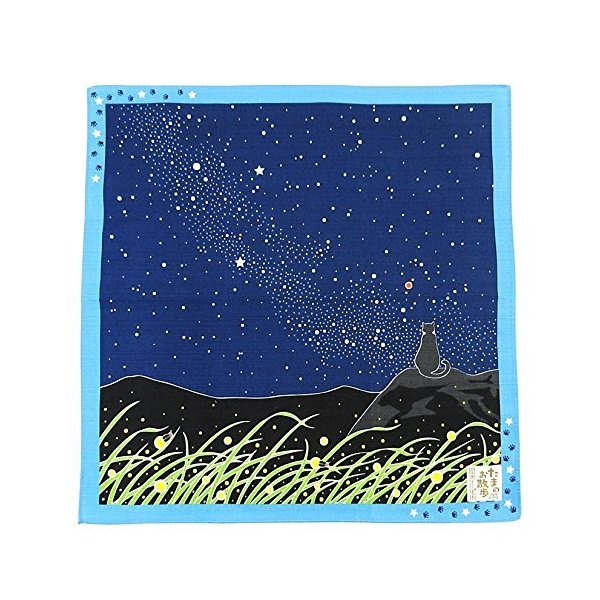 Furoshiki- Japanese Wrapping Cloth (Traveling-cat : Milky Way)