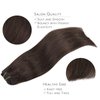 WENNALIFE Clip in Hair Extensions, 16 Inch 120g 7pcs Light Dark Brown Hair Extensions Clip in Human Hair Remy Clip in Hair Extensions Real Human Hair Double Weft