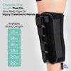 Alpha Medical 22” Long Adjustable Three Panel Orthopedic Knee Immobilizer – Supportive & Adjustable Side Panels – Knee Brace Stabilizer – Knee Immobilization L1830