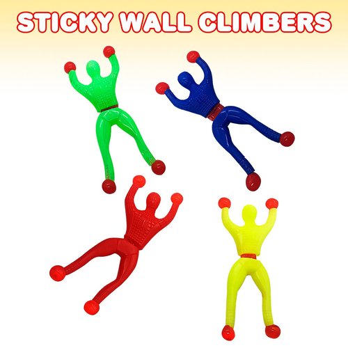 ArtCreativity Sticky Wall Climbers, 24PCS Mountain Climber Figures, Stretchy Sticky Toys for Kids, Anxiety Relief Toys, Party Favors for Kids, Great Gift Idea for Boys and Girls