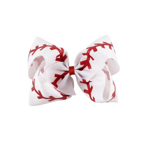 Girls Cheerleader Jumbo Bow Ponytail Holder Hairbow Girl Teen Hair Accessories JB81 (A1-White Hair Clips)