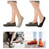 ADFOLF 6 Pack Mens No Show Socks Casual Low Cut Thin Loafers Non Slip Boat Liners (Black+Grey, 9-13)
