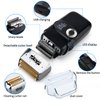 DSP® Electric Razor for Men Bald Shavers for Men 2 in 1 Double Shaver for Men with 2 Foil Head Rechargeable Barber Shaver with Precision Trimmer 3-Speed Shaver with LED Digital Display (Black)