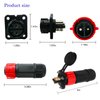 GaiRen 2 Pin 50Amp Trolling Motor Plug Receptacle Set, 12/24/36/48 Volt Marine Boat Power Waterproof IP67 Connector Trolling Boat Plug for Trolling Motors Compatible with 6/8 AWG Wire Red
