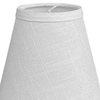 Double Mini Small White Barrel Lamp Shades Clip On Bulb, TOOTOO STAR Barrel Fabric Lampshade for Table Chandeliers Wall Floor Lamp Replacement, 3x6x5 Inch, Set of 2 (White 2 PCS Pack)
