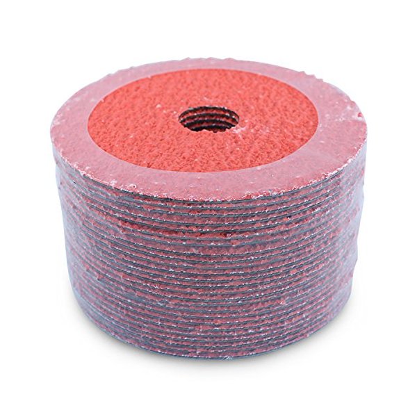 BHA Ceramic Resin Fiber Grinding and Sanding Discs, 5” x 7/8”, 36 Grit - 25 Pack