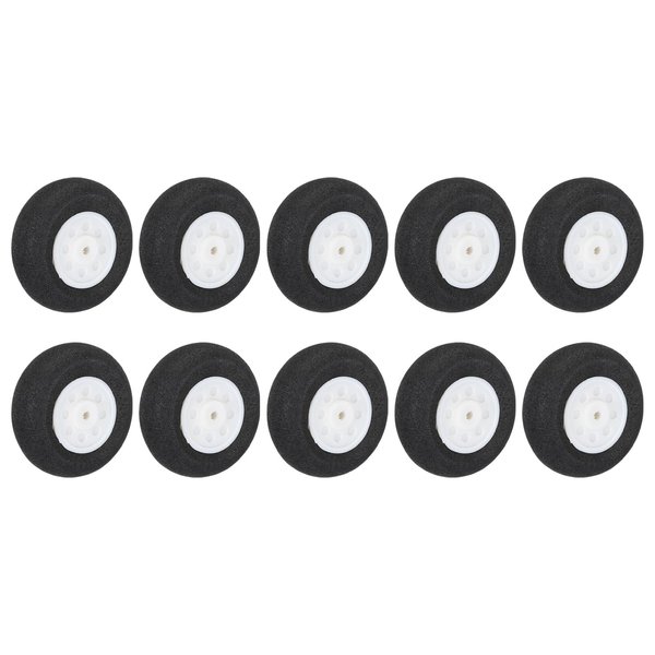 MECCANIXITY RC Airplane Wheels 25mm/0.98" Dia RC Airplane Aircraft Sponge Wheels RC Aircraft Foam Wheel Replacement for DIY RC Model Plane Aircraft RC Helicopter Pack of 10