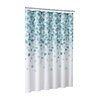 Serafina Home Mineral Blue Teal Modern Fabric Shower Curtain for Bathroom: Cascading Water Splash Pattern of Turquoise, Aqua, and White
