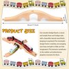 Liliful Wood Train Track Expansion Wooden Train Track Accessories Wooden Train Bridge for Most Major Toy Trains Railway