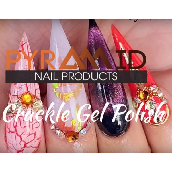 Pyramid Professional Gel Soak Off UV/LED Gel Top Base Coat Nail Polish Manicure Lacquer Matte Velvet Chrome Rubber Base (Chrome Base 0.5oz)