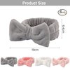 WQINX 4 Pack Spa Washing Headbands headbands for women's hair headband for washing face spa headband makeup headband hair bow bow, microfiber women's skin care headbands for facial cleansing