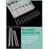 480PCS XL Long Clear Nail Tips, 240PCS Coffin Nails Tips with 240PCS NO C Curve Square Nail Tips for Acrylic Nails Professional, Half Cover Straight Ballerina Nail Extension Tips for Nail Salons Home