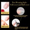 UNA GELLA Soft Gel Nail Tips Long Pre-file | 240 Square Gel Tips XXL | Full Cover No C Curve Extra Long Full Cover Tapered Square Nails Extension Home DIY Salon with Box