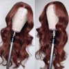 XTERFSTY Long 30 Inch Reddish Brown 5x5 HD Lace Closure Wigs Human Hair 180% Density 33B Body Wave Lace Front Wigs Human Hair Glueless Body Wave Closure Wigs For Women Pre Plucked with Baby Hair