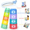 Ynanimery Stacking Cups Toys for Toddlers 1-3, Baby Toys Stacking Cups & Soft Blocks Teething Toys for Babies 6-12 Months Montessori Educational or Bath Fun, Stacking Cups