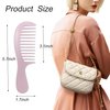Mini Wide Tooth Comb,Small Travel Purse Comb Hair Detangling Comb Brush for Curlies Portable Care Handgrip Comb Shower Comb Travel Combs Pocket Comb Styling Comb for Men Women (Pink)