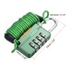 PATIKIL 1 Pack 4 Digit Combination Lock, Helmet Padlock Cable Lock Gym Locker Lock with 3.28Ft Flexible Security Steel Lock Wire for Bike Locker Travel Luggage, Green