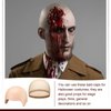 2 Packs Halloween Bald Caps Makeup Latex Bald Head Wig Cap Bald Hat Costume Accessories for Adults(Simple Style)