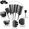 6 Pieces Weaving Comb Dyeing Hair Comb Weaving Sectioning Foiling Comb Rat Tail Styling Hair Dyeing Combs for Foiling Balayage Hair Coloring (Various Styles)
