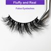 Yudel Lash Clusters 7Pairs Lash Extension Kit Fluffy False Eyelashes, Reusable Lash Clusters Eyelash Extension Kit 10-16MM Wispy Long Lashes Clusters