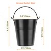 Drip Grease Bucket and 12-Pack Liners for Traeger 20/22/34 Series, Pit Boss etc Pellet Grill Smoker (Black 12)