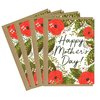 Tiny Expressions Floral Mother's Day Greeting Cards with Kraft Envelopes Multipack (4 Pack)