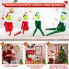 winblot Christmas Elf Plush Doll, Monster Plush Toy Decorations, Fun Toys Gifts and Christmas Decorations, for Xmas Christmas Ornaments Tabletop Home Office Decor, 12 inches (Red)