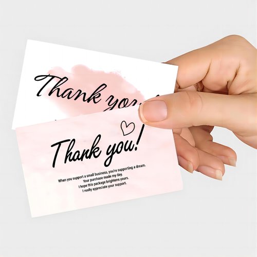 WEIZHEN 240-Count Thank You for Your Order Cards - Thank You For Supporting My Business Cards, 6 Styles - 2" x 3.5" Small Customer Appreciation Cards for Shops, Online Retailers, Business Owners
